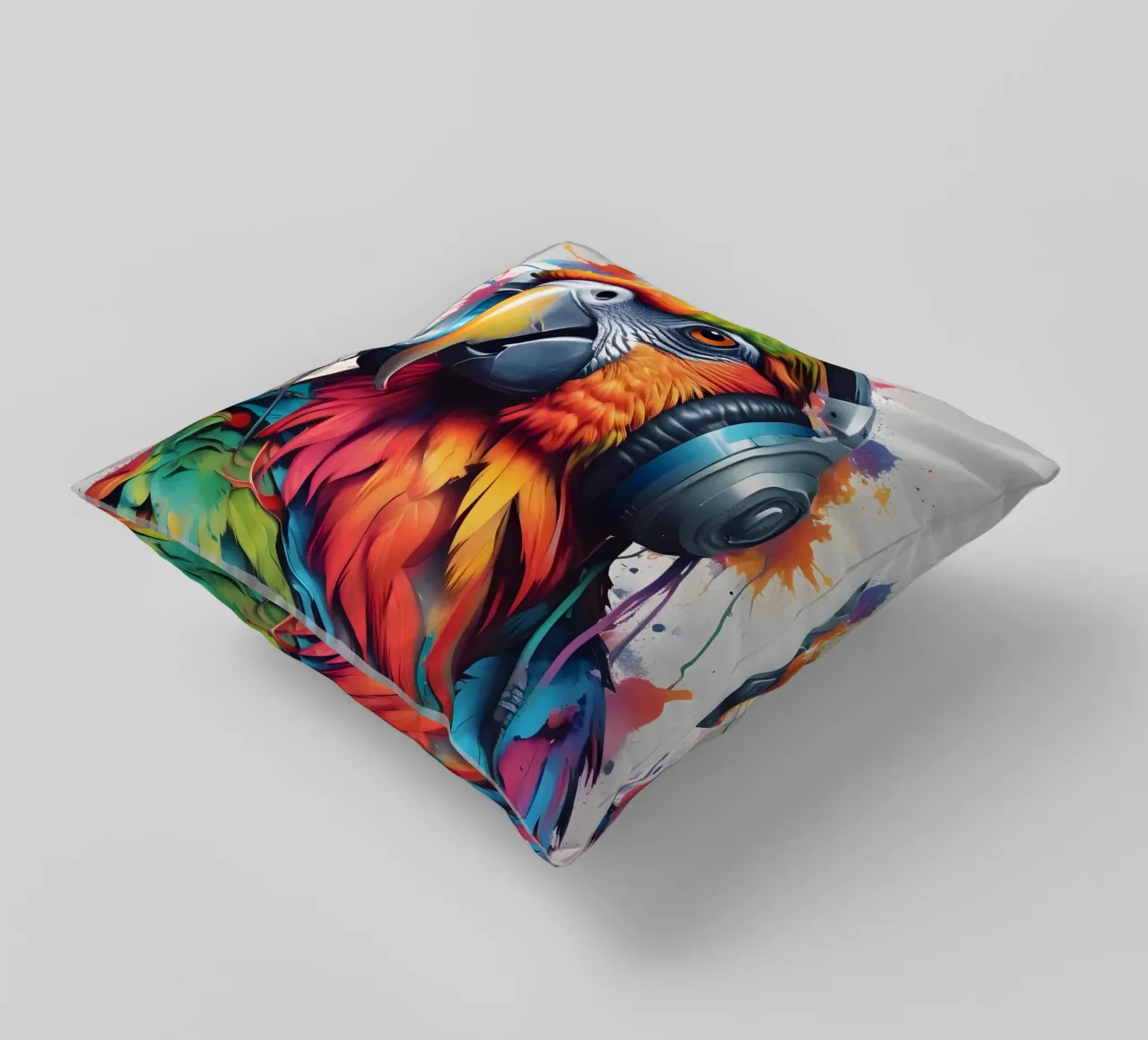 Pappagallo in cuffia cuscino da MakArena