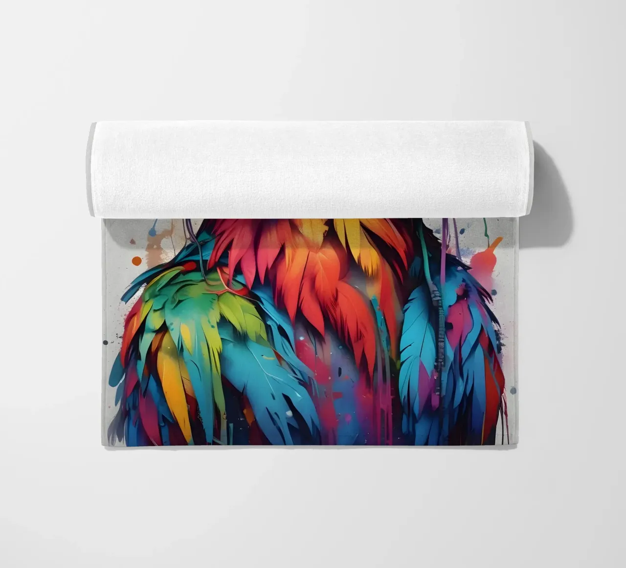 Pappagallo in cuffia telo mare da MakArena