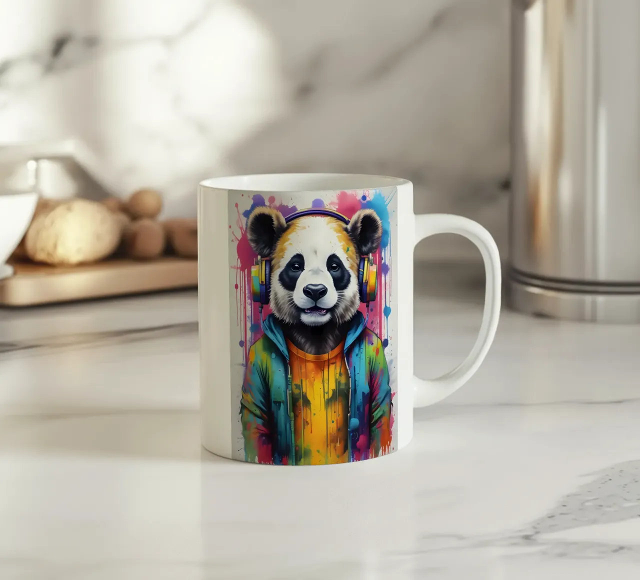 Pandamuziek keramische mok van MakArena