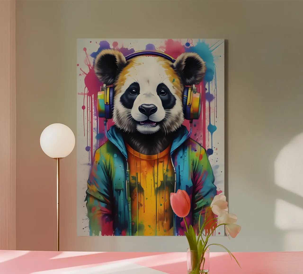 Musica per panda tela con Cornice a cassetta da MakArena