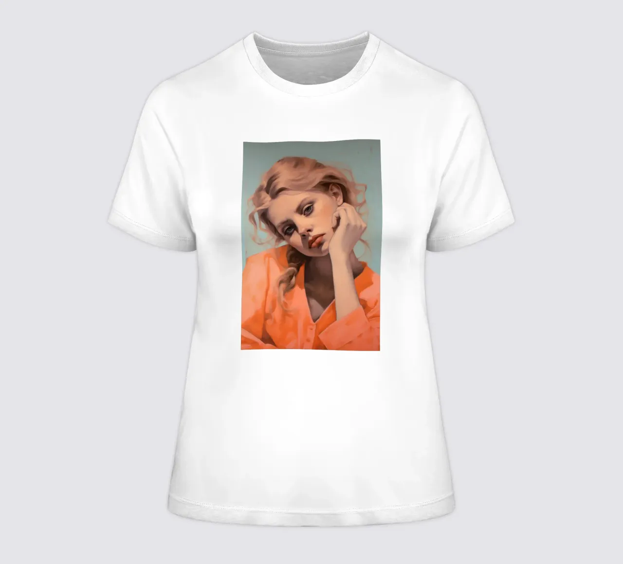 Pose décontractée t-shirt ajusté pour femmes de Carinaprint