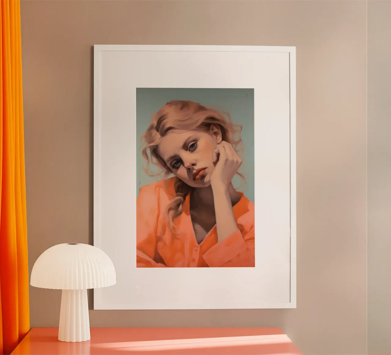 Posizione rilassata poster con telaio in legno da Carinaprint