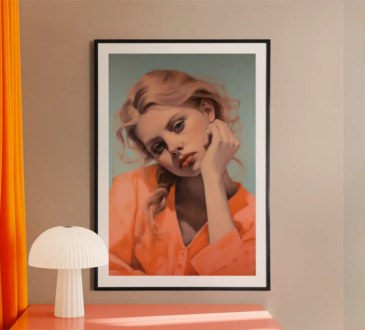 Posizione rilassata poster con telaio in legno da Carinaprint