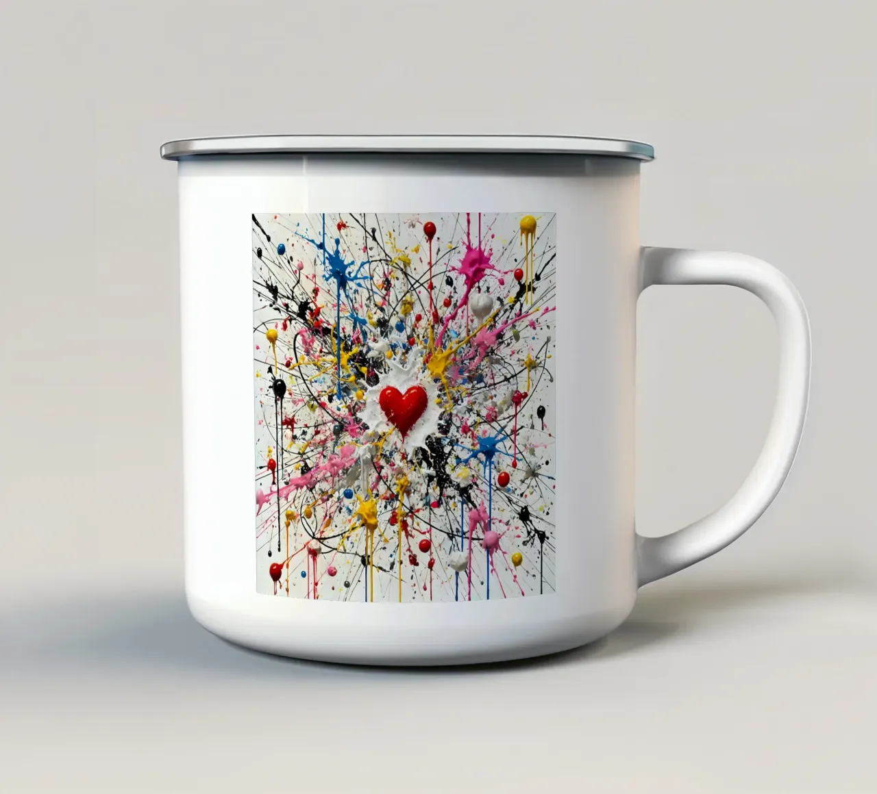 Cuore tazza in smalto da nomad