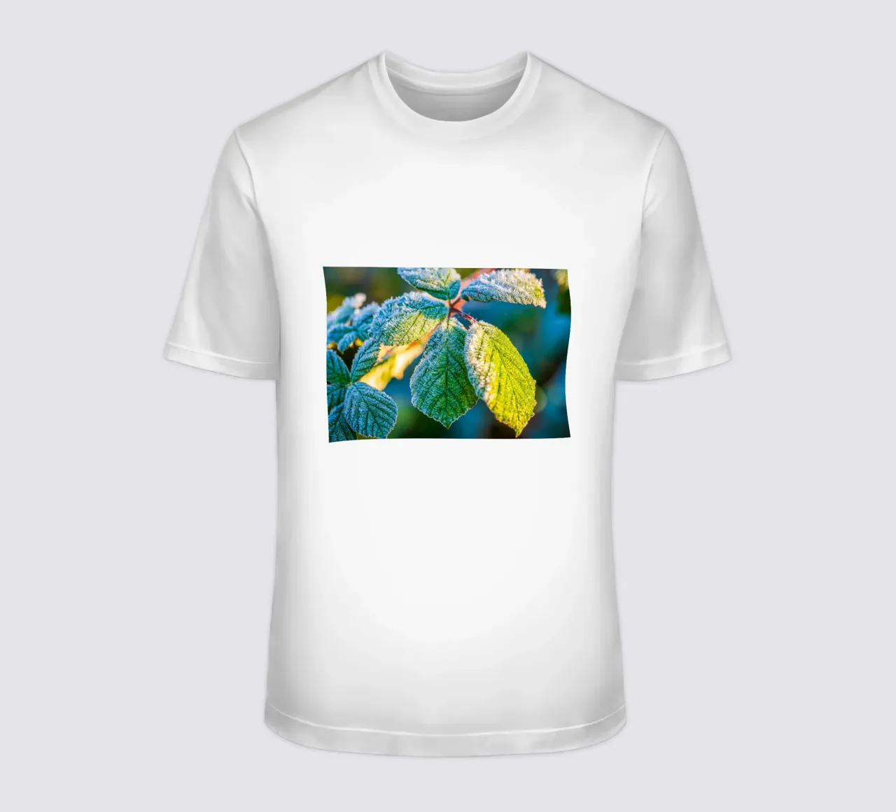 Foglie verdi di un cespuglio di more in inverno t-shirt da Marcus Beckert | Fotografie