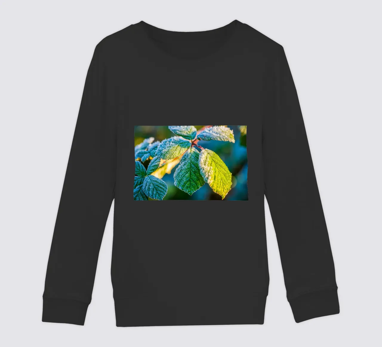 Foglie verdi di un cespuglio di more in inverno felpa bambino da Marcus Beckert | Fotografie