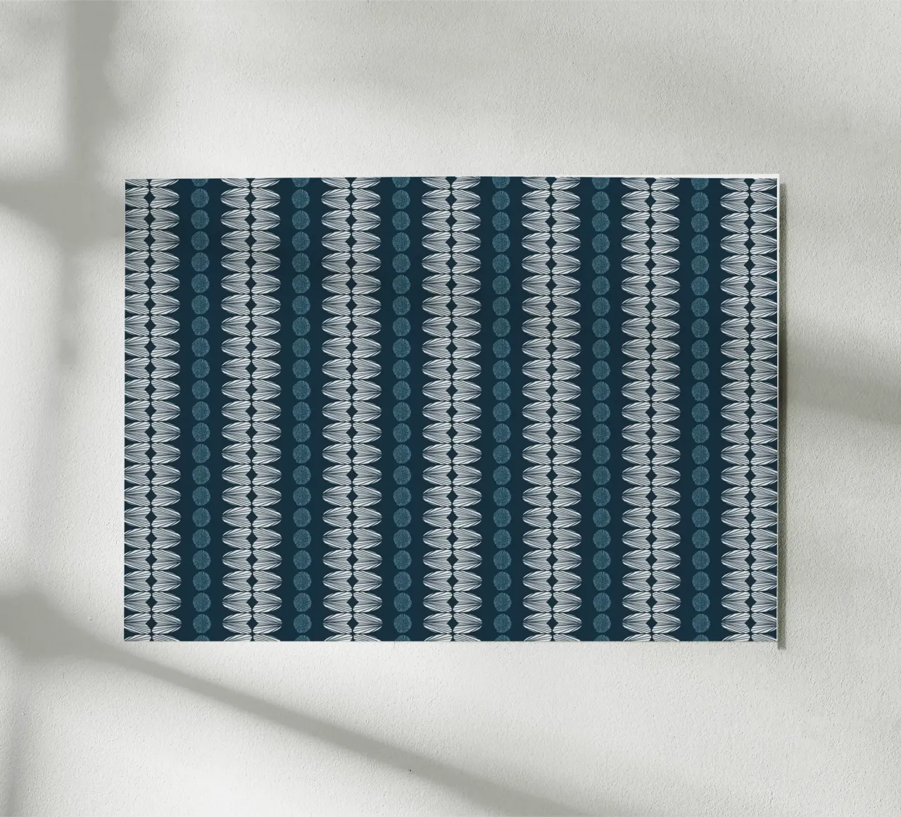 Botanico astratto, petrolio, azzurro, bianco, scandinavo alluminio dibond da LAPIS-Design