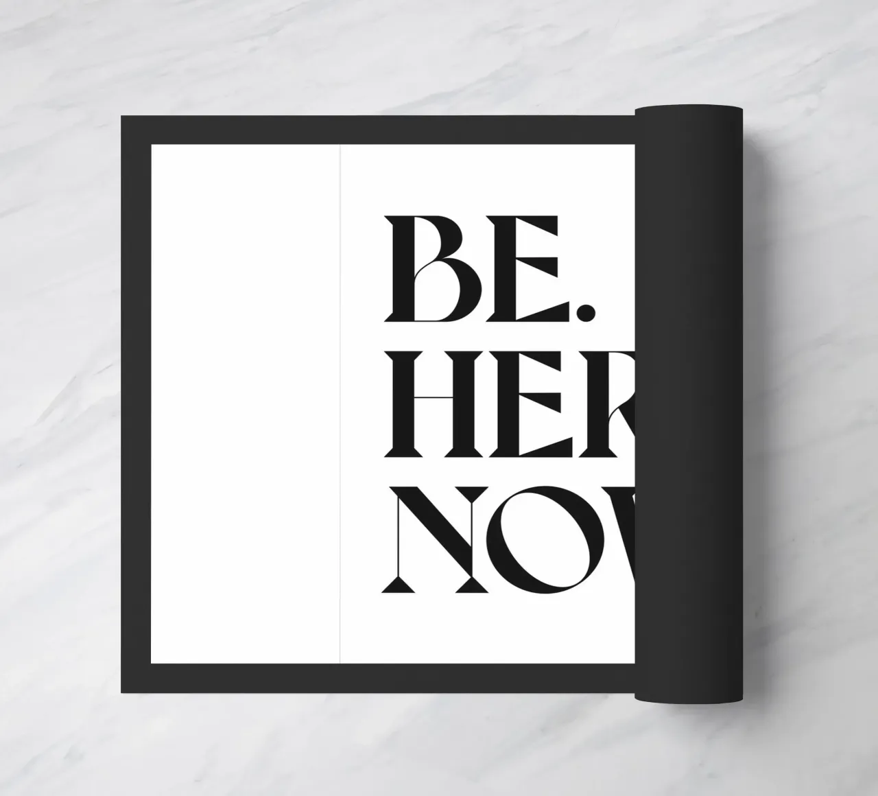 BE. HERE. NOW. doormat by n.4