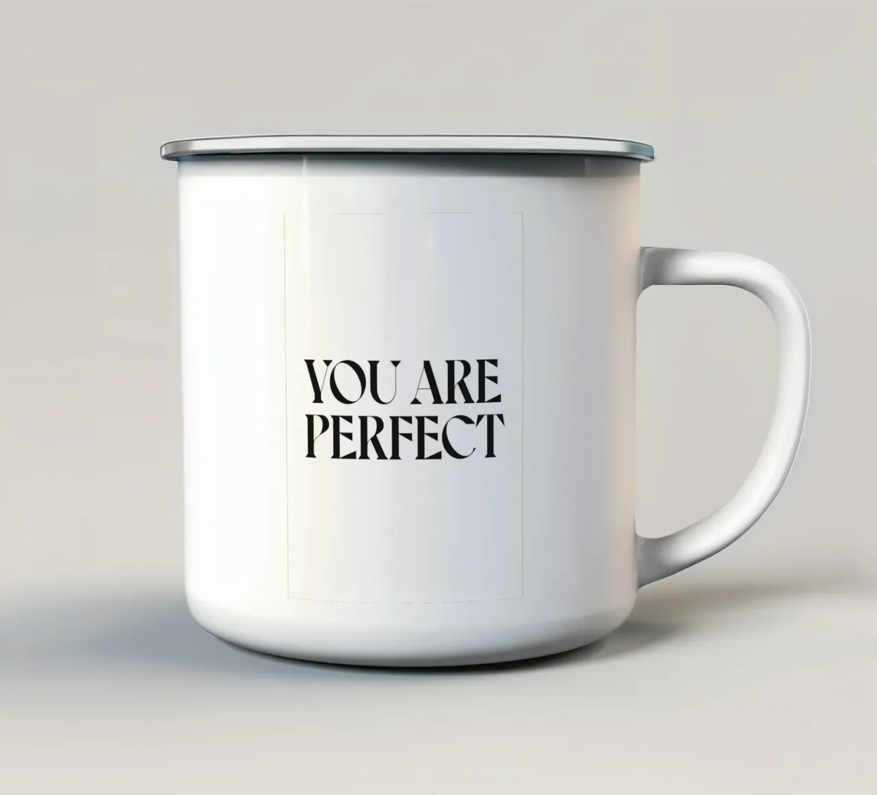 SEI PERFETTO tazza in smalto da n.4