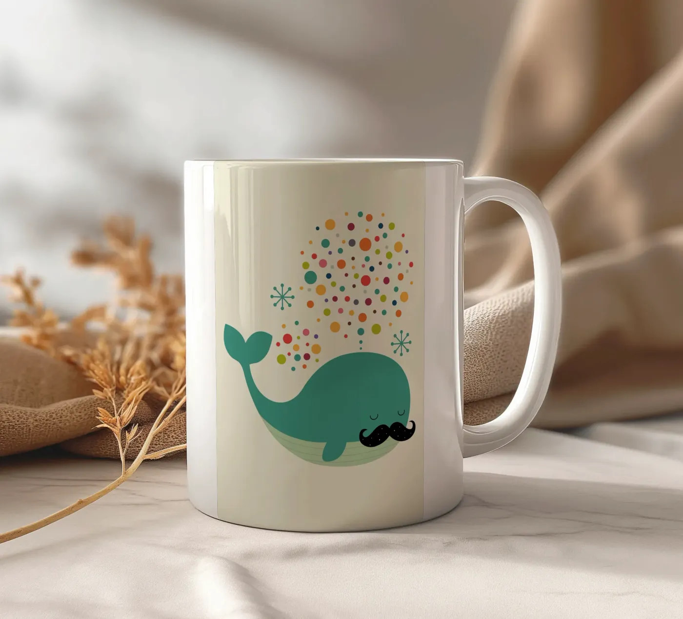 Firewhale ceramic mug by Andy Westface
