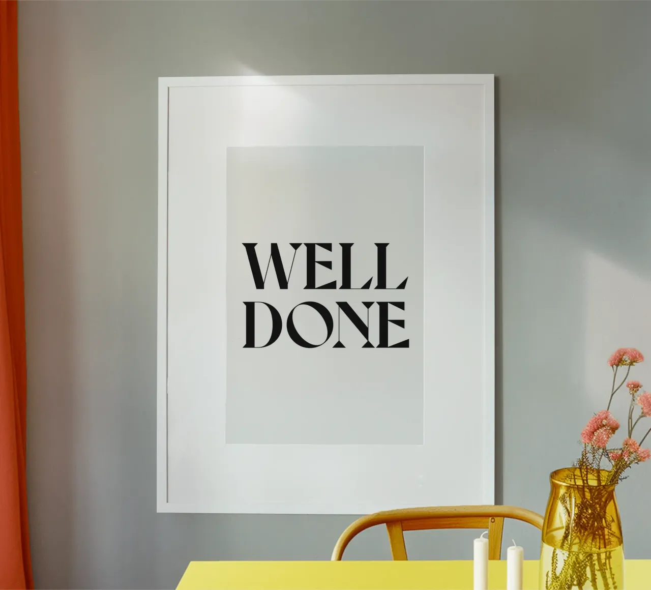 BEN FATTO poster con telaio in legno da n.4