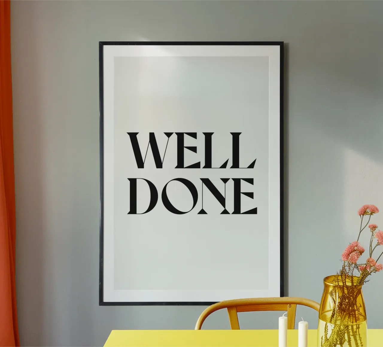 BEN FATTO poster con telaio in legno da n.4