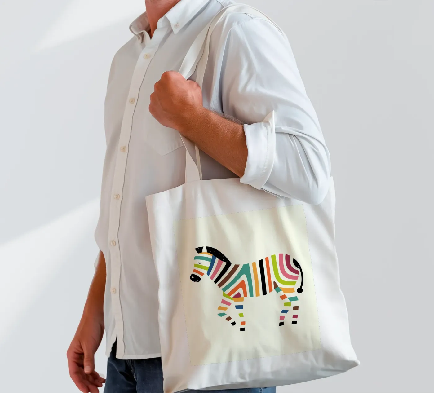 Magische code jute draagtas van Andy Westface