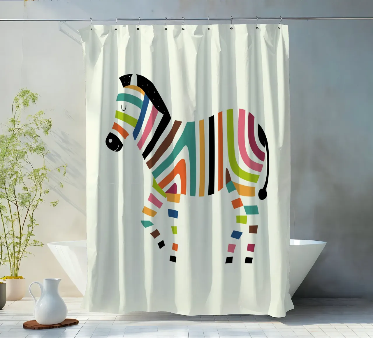 Magic Code shower curtain by Andy Westface