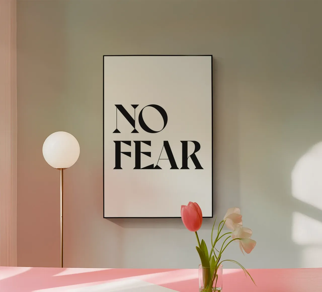 NESSUNA PAURA plexiglass da n.4