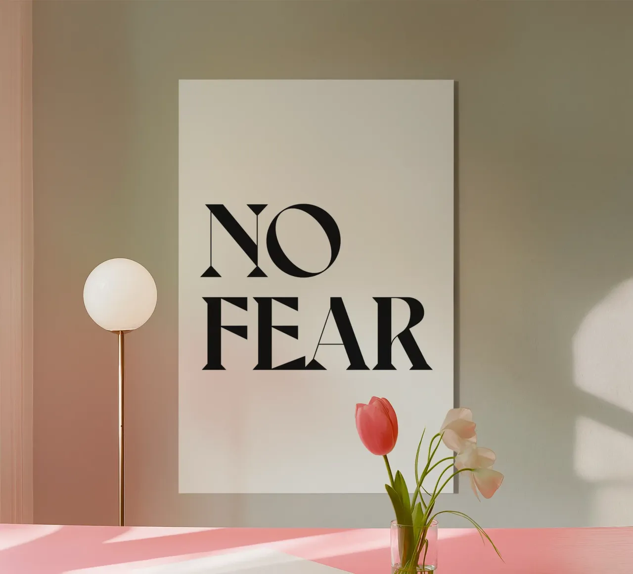 NESSUNA PAURA plexiglass da n.4