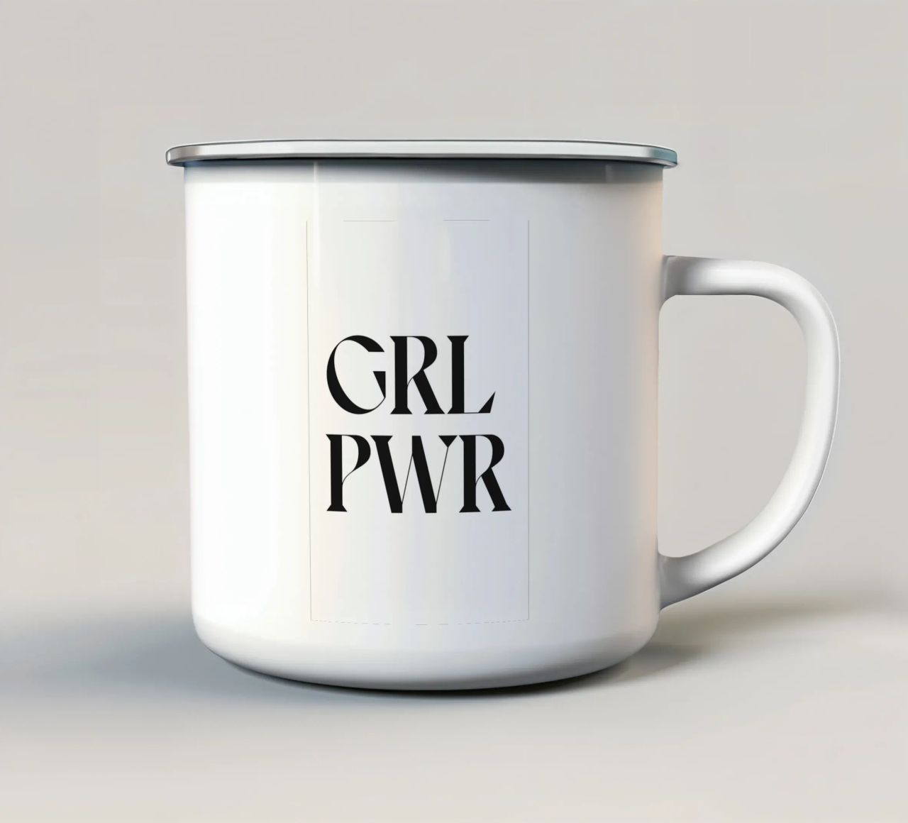 GRL PWR tazza in smalto da n.4