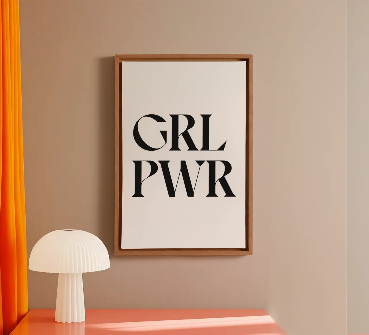 GRL PWR tela con Cornice a cassetta da n.4