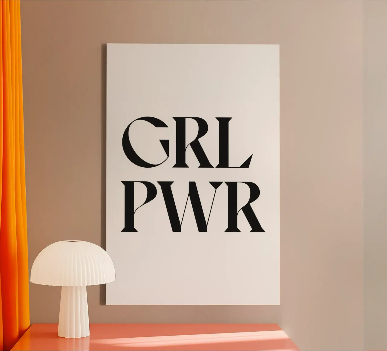 GRL PWR tela con Cornice a cassetta da n.4