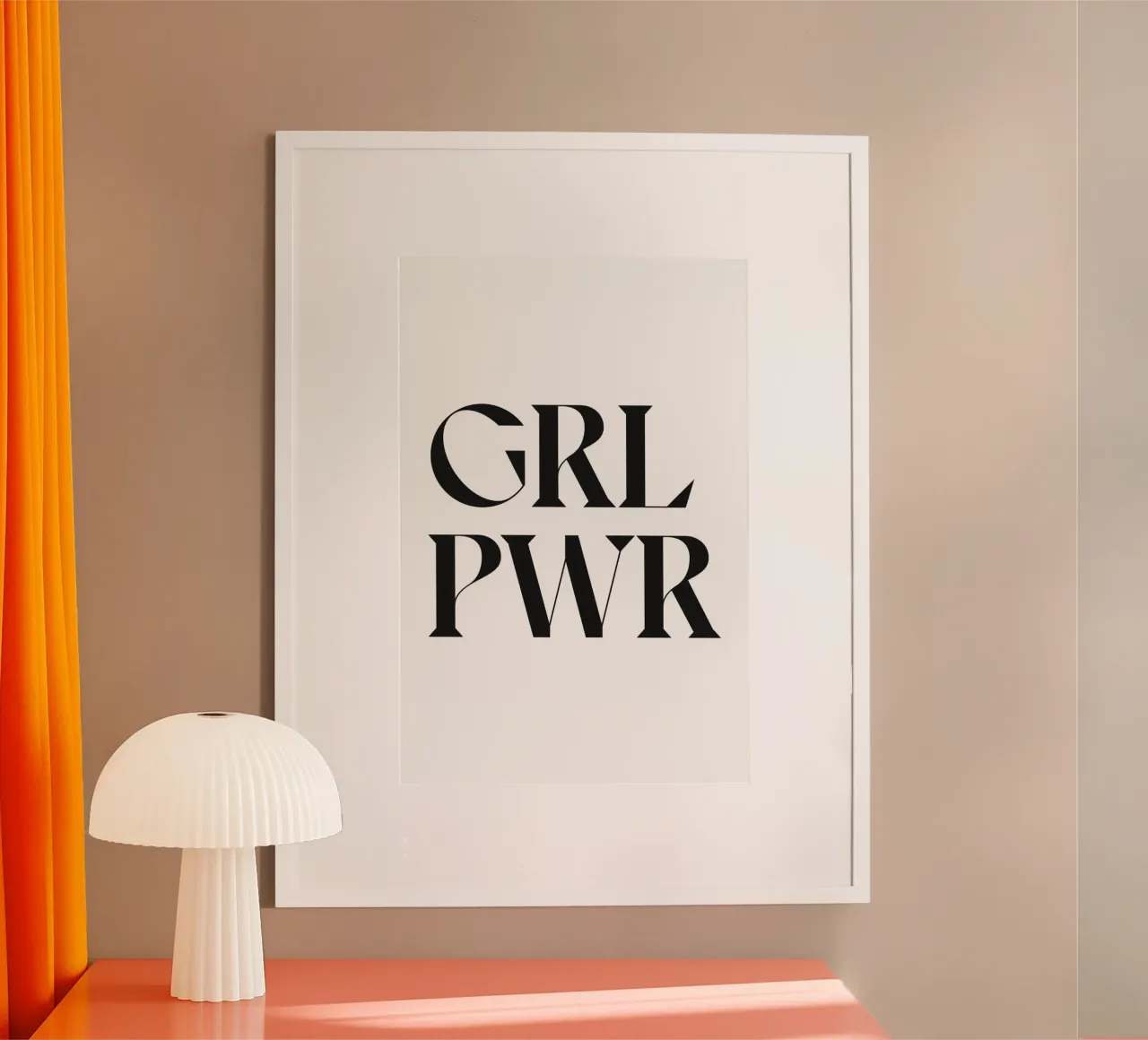 GRL PWR poster con telaio in alluminio da n.4