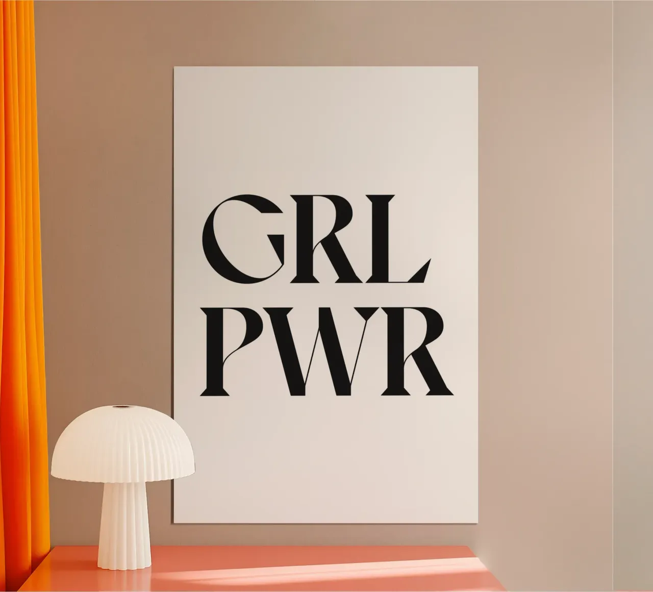 GRL PWR poster con telaio in alluminio da n.4