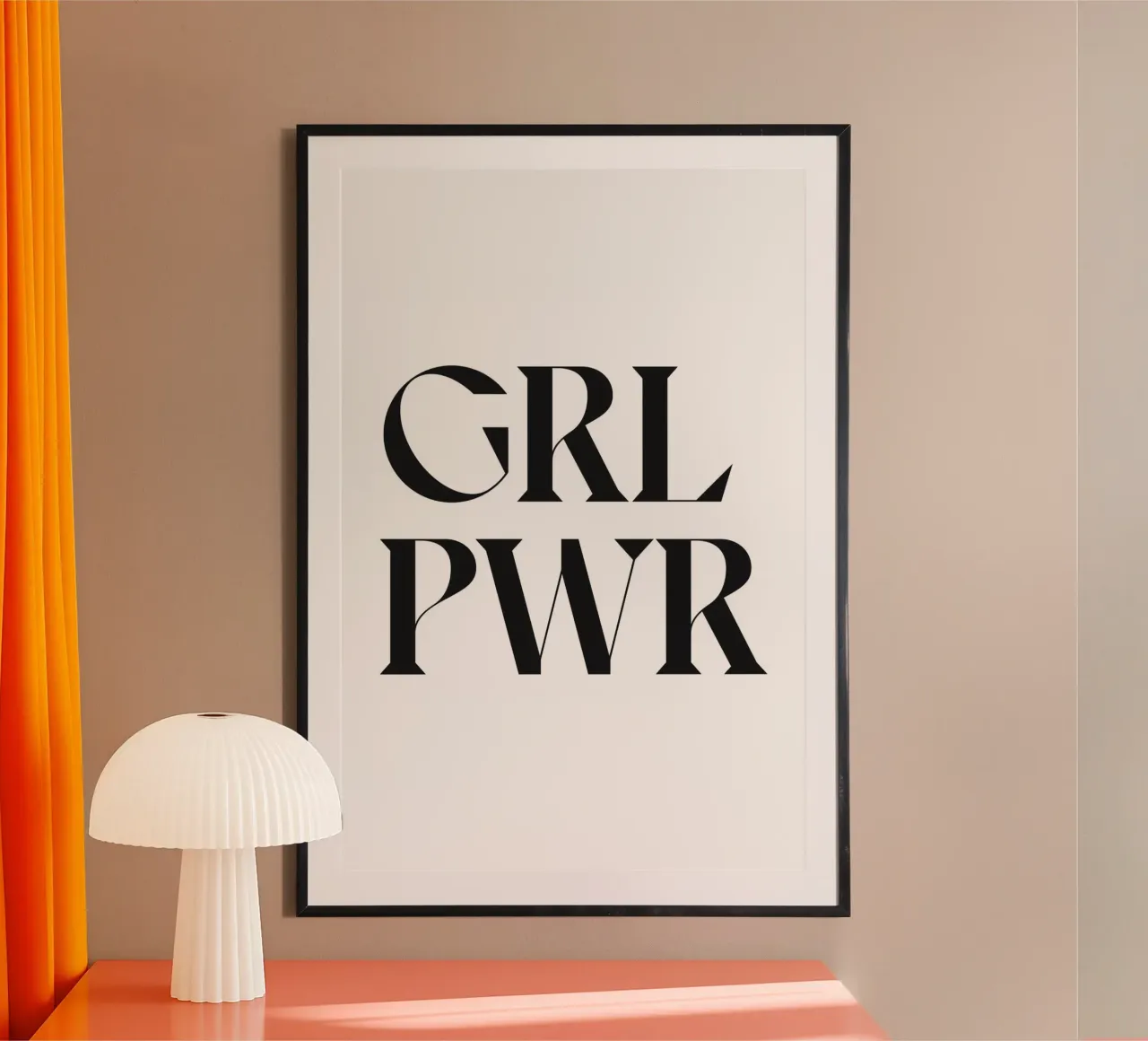 GRL PWR poster con telaio in alluminio da n.4