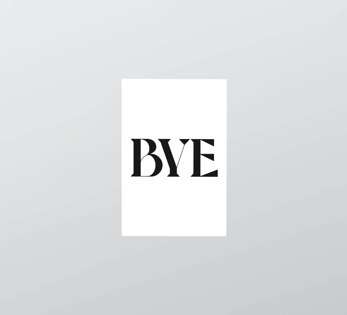 BYE sticker van n.4