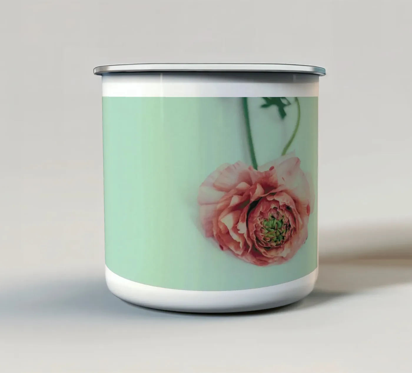 Melon enamel mug by Morgan Kendall