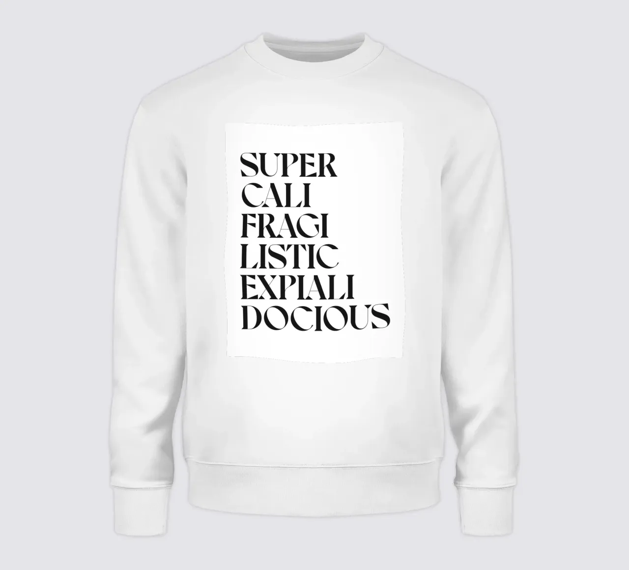 SUPERCALIFRAGILISTICEXPIALIDOCIOUS felpa da n.4