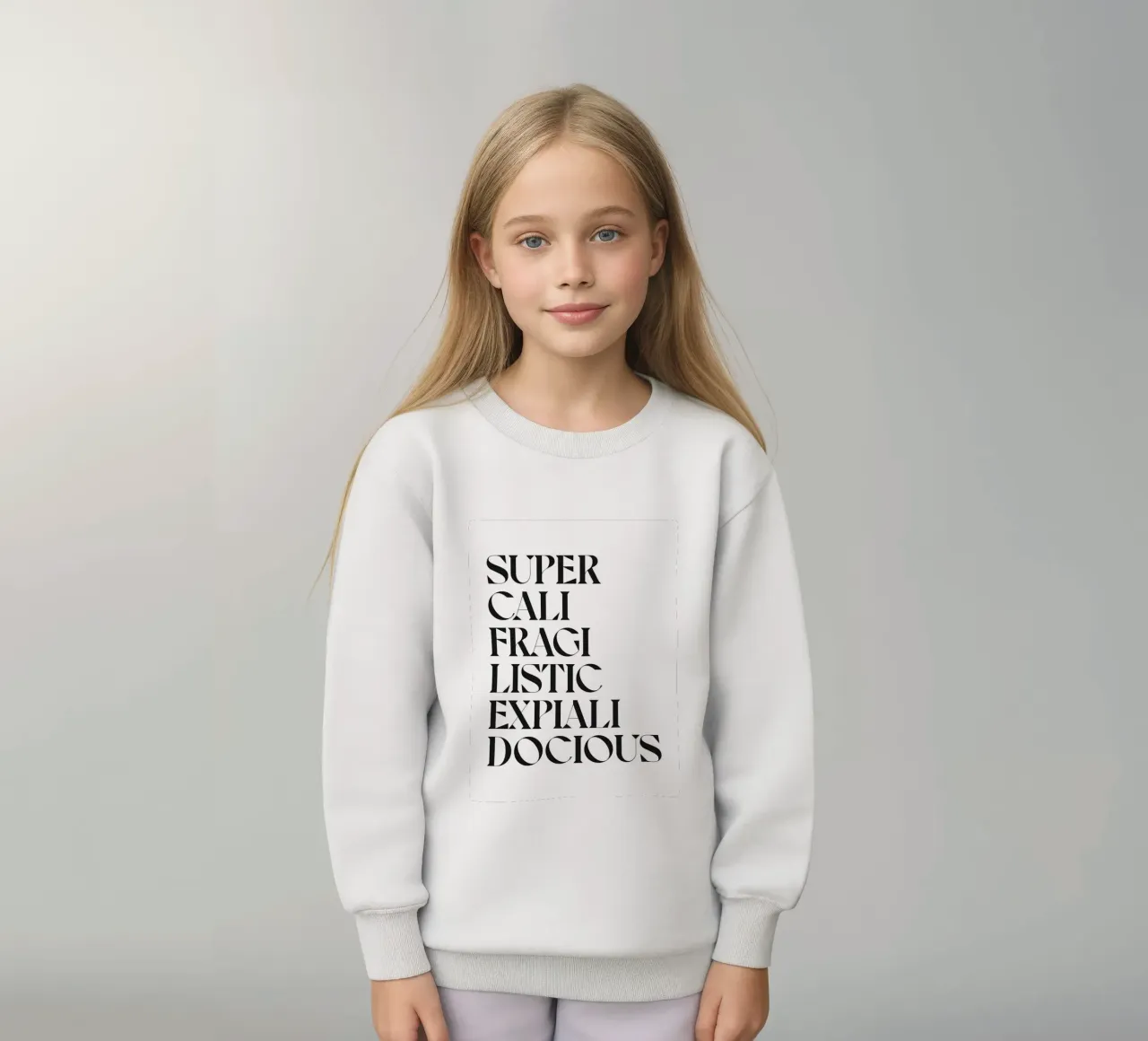 SUPERCALIFRAGILISTICEXPIALIDOCIOUS felpa bambino da n.4