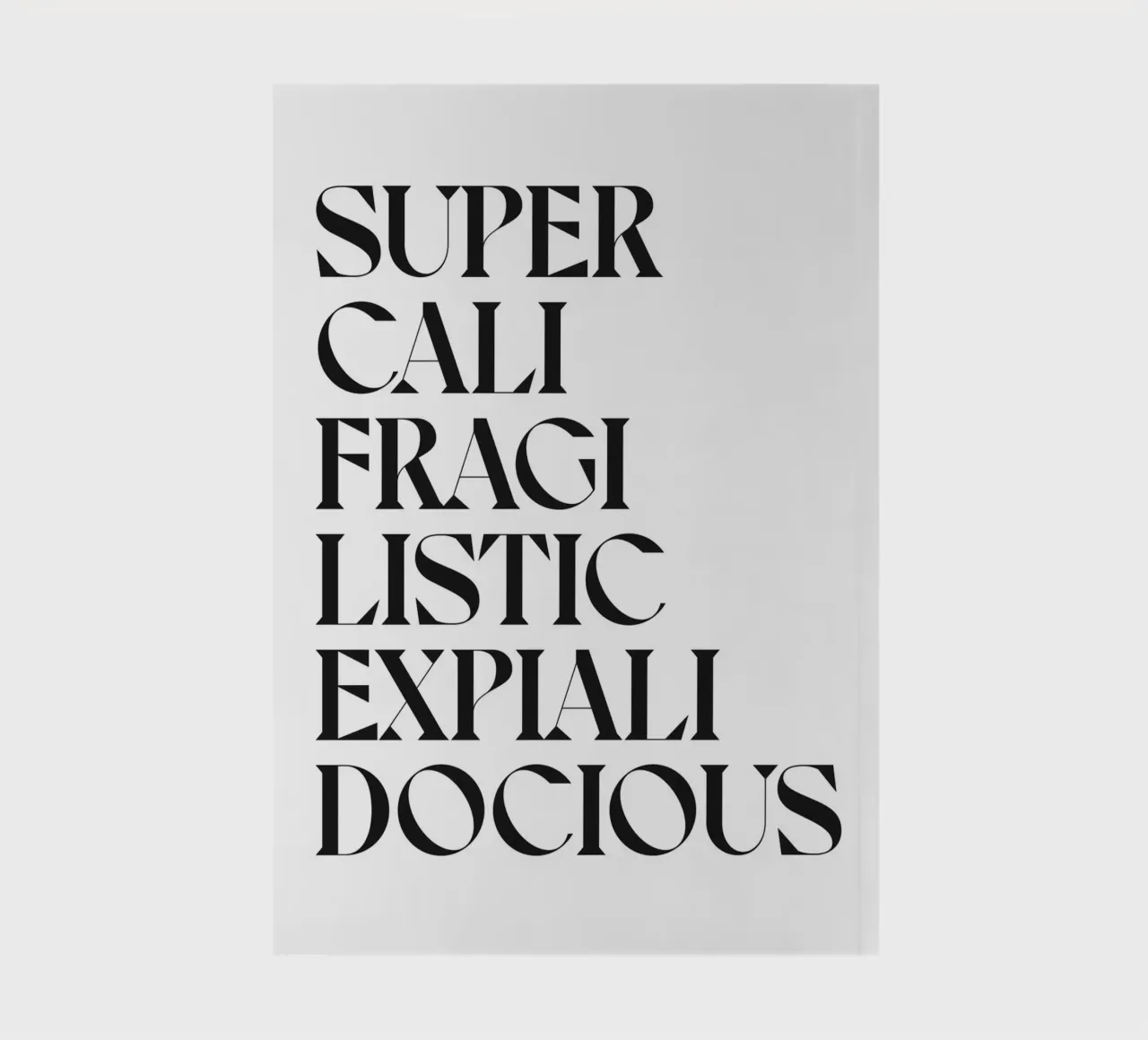 SUPERCALIFRAGILISTICEXPIALIDOCIOUS notebook by n.4
