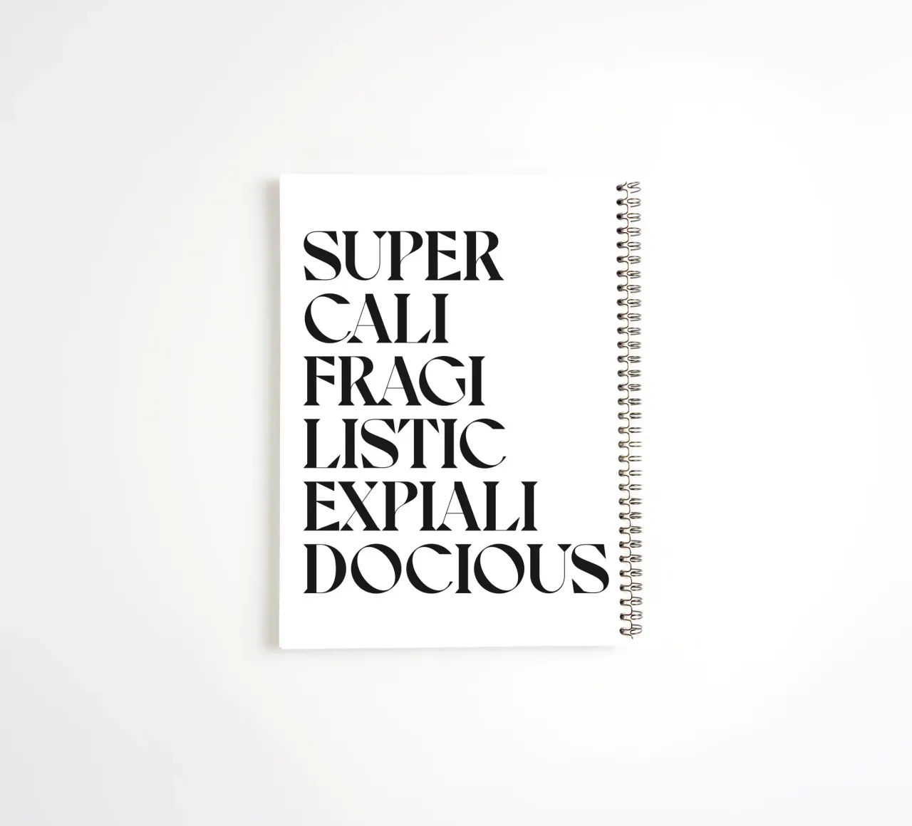 SUPERCALIFRAGILISTICEXPIALIDOCIOUS spiral notebook by n.4