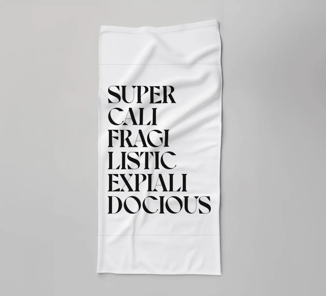 SUPERCALIFRAGILISTICEXPIALIDOCIOUS asciugamano da bagno da n.4