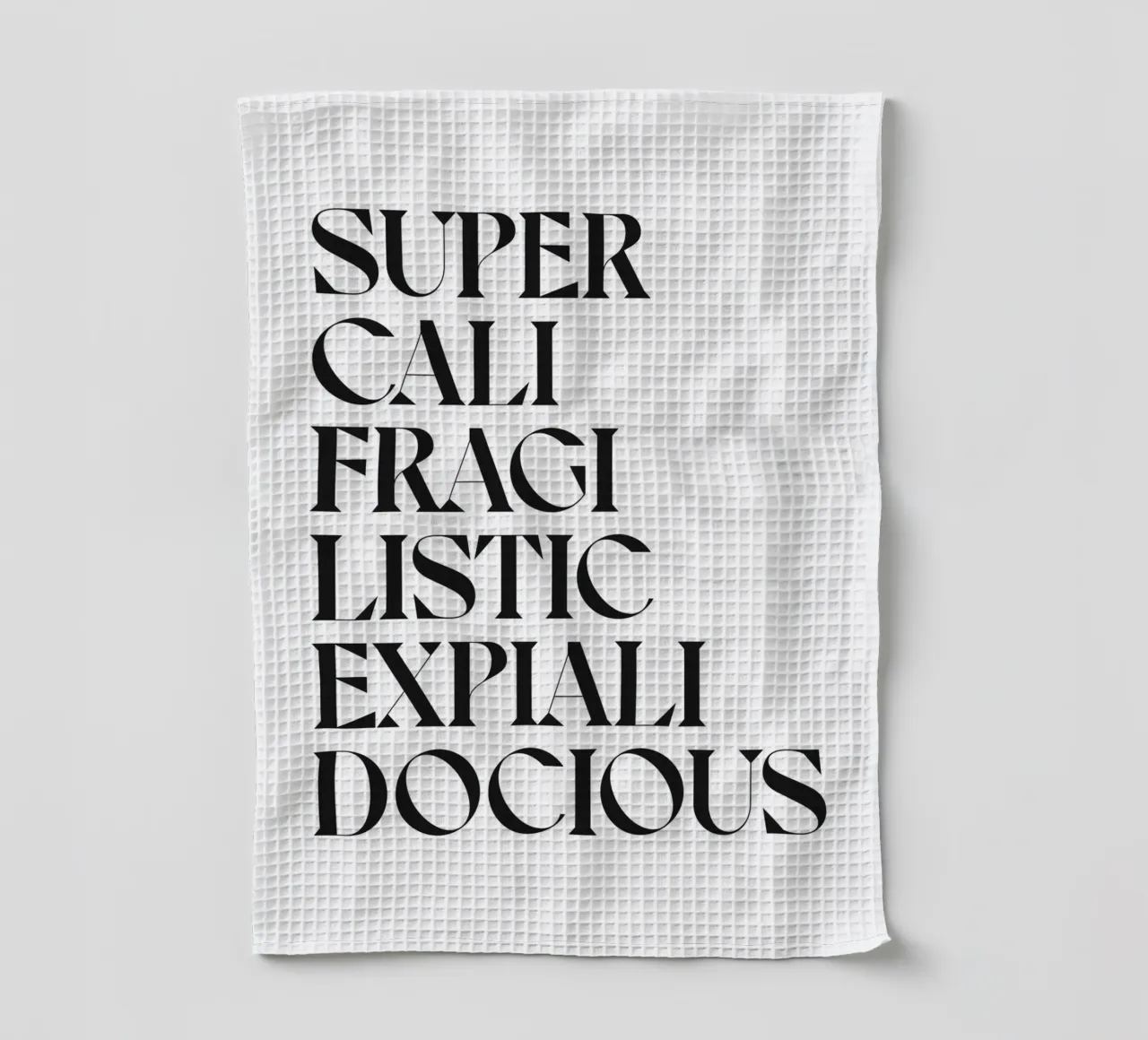 SUPERCALIFRAGILISTICEXPIALIDOCIOUS canovaccio da cucina da n.4