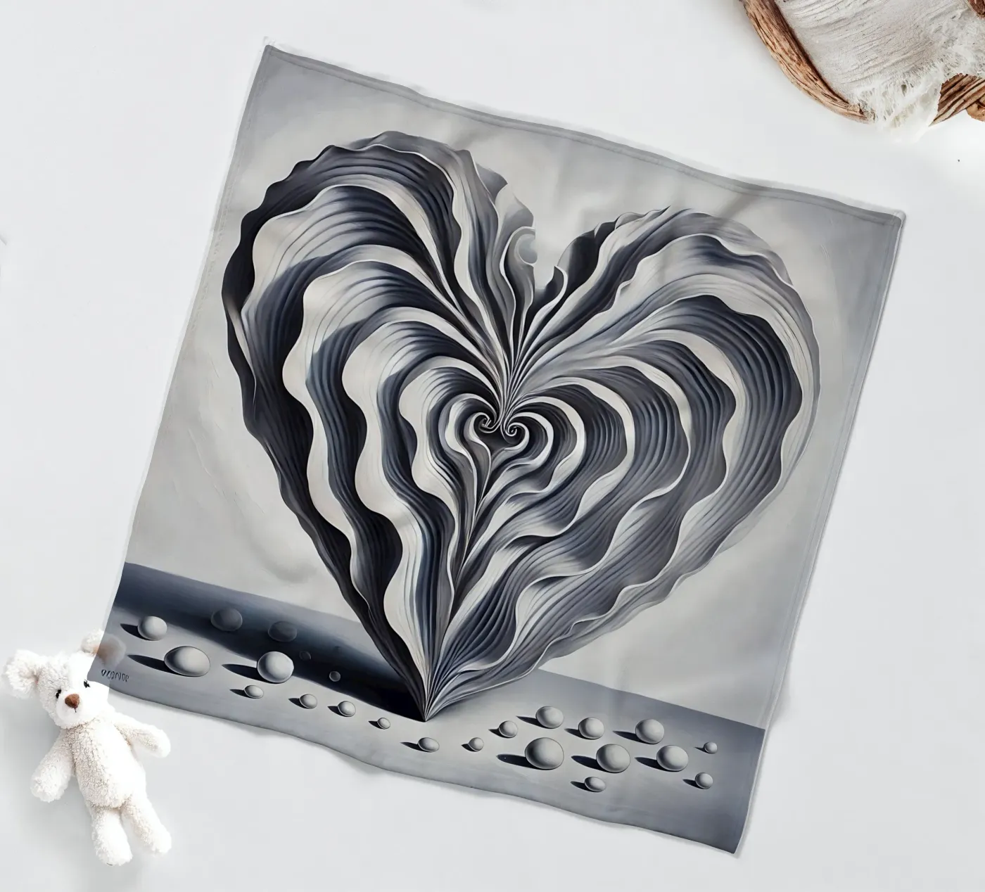 Heart coperta in pile da nomad