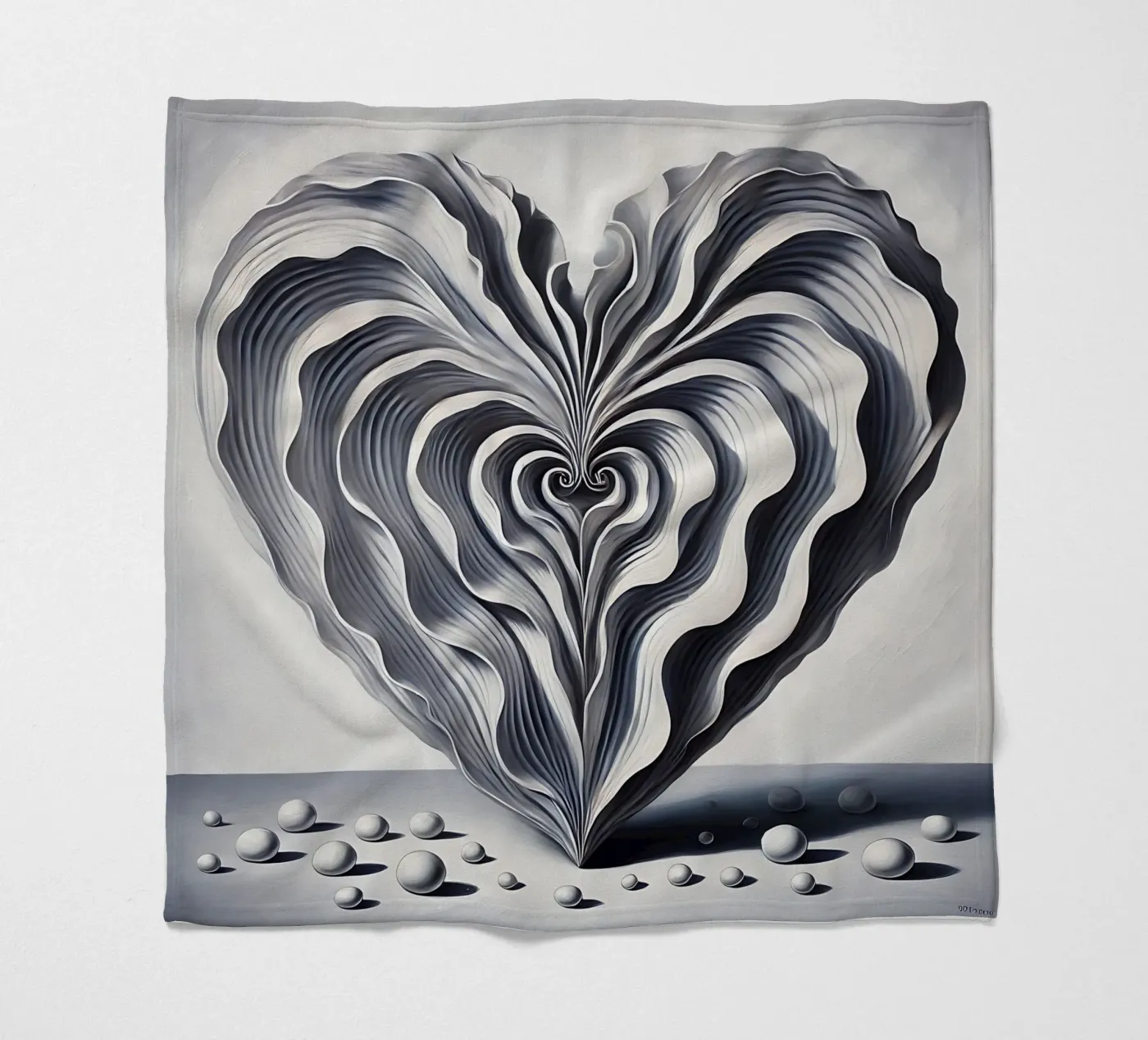Heart coperta in pile da nomad
