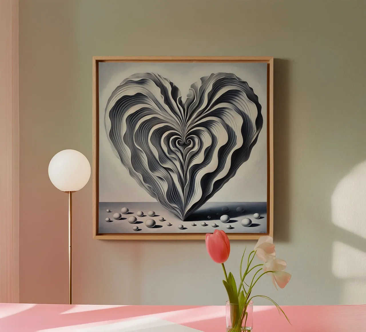 Hart canvas met Baklijst van nomad