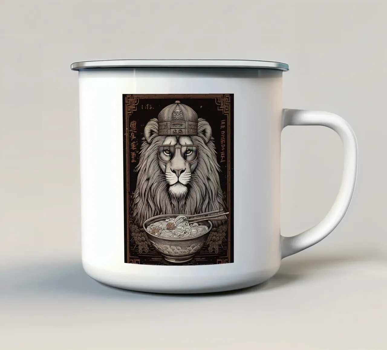 Lion cool tazza in smalto da tylerstudio