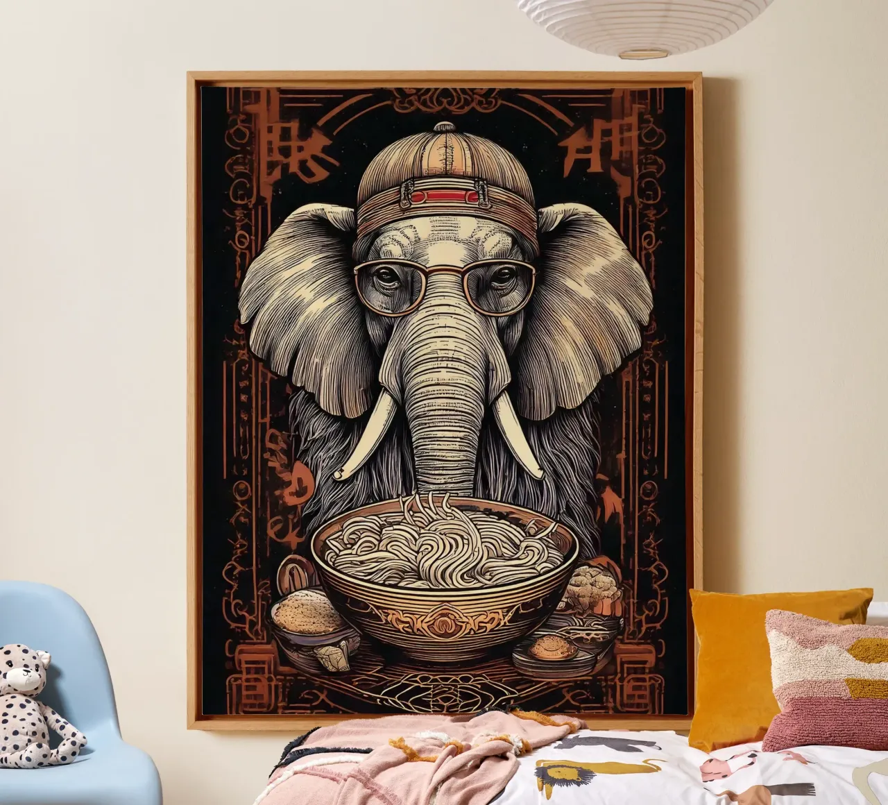 Elephant Man canvas met Baklijst van tylerstudio