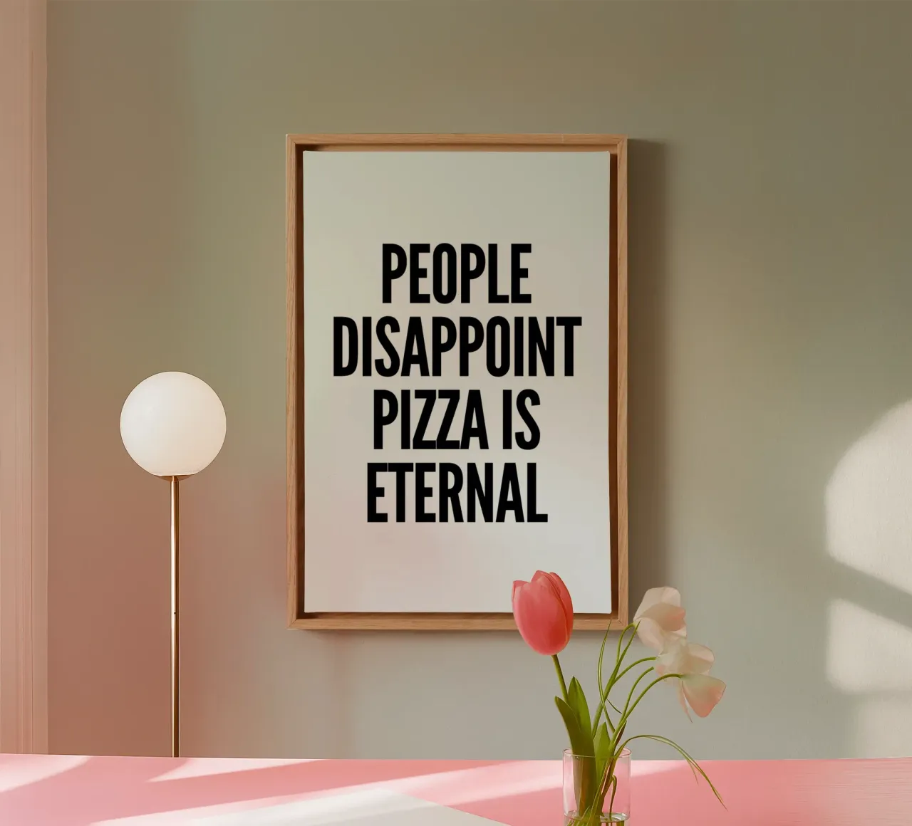pizza tela con Cornice a cassetta da Mottos by Sinan Saydik