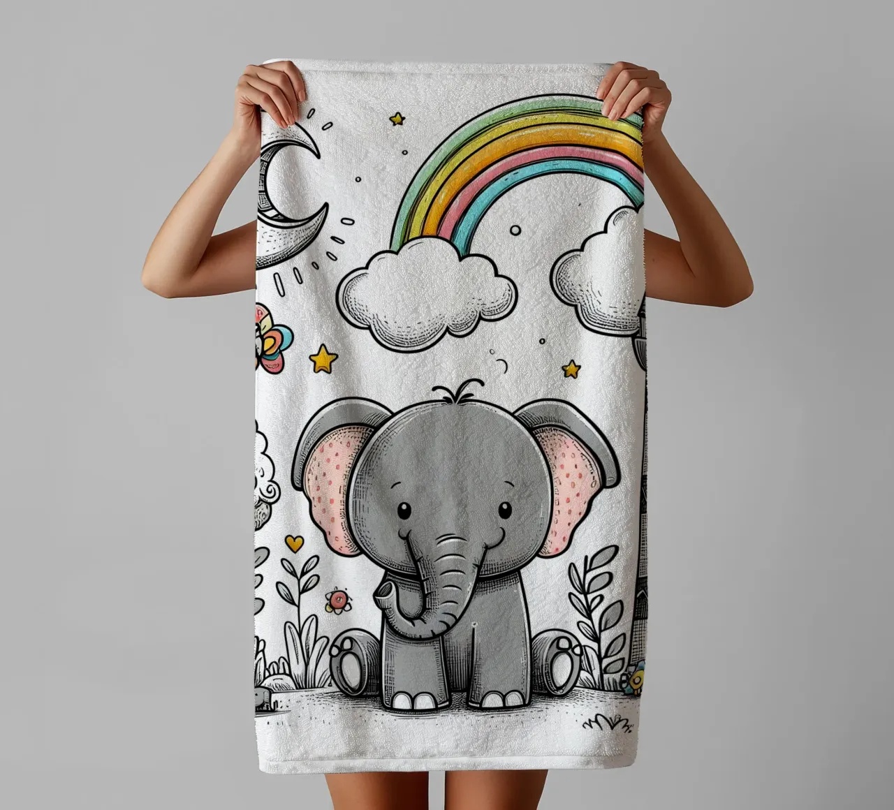 Elephant towel by hunde-katzen-tiere