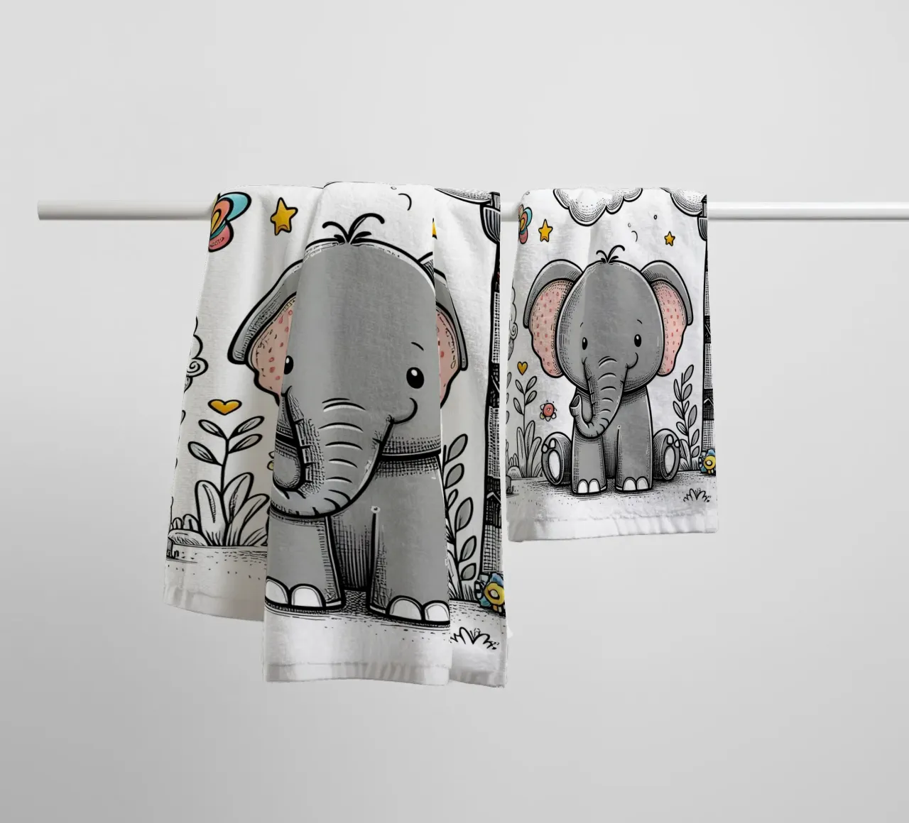 Elephant towel by hunde-katzen-tiere