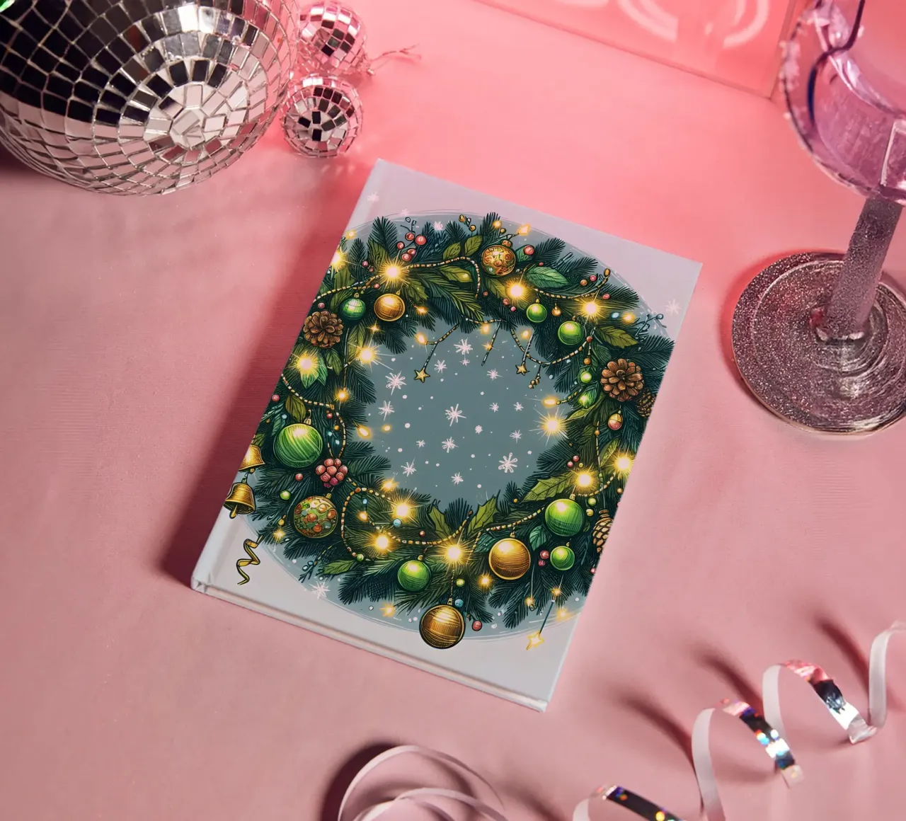 CHRISTMAS WREATH notebook by ARTOMATIC