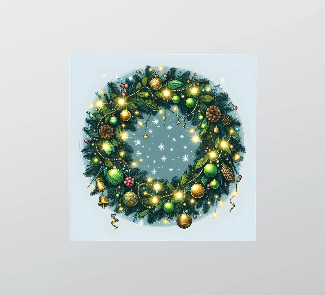 CHRISTMAS WREATH sticker by ARTOMATIC