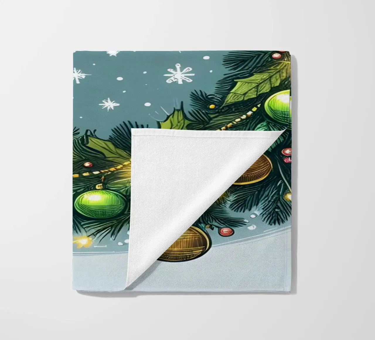 CHRISTMAS WREATH beach towel by ARTOMATIC