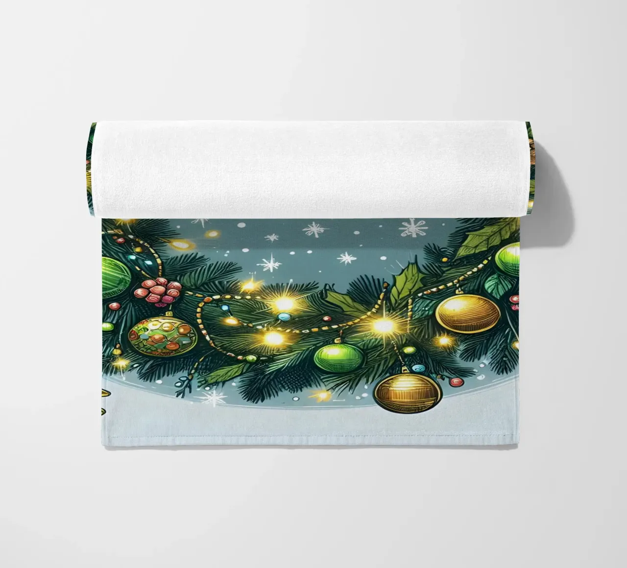 CHRISTMAS WREATH beach towel by ARTOMATIC