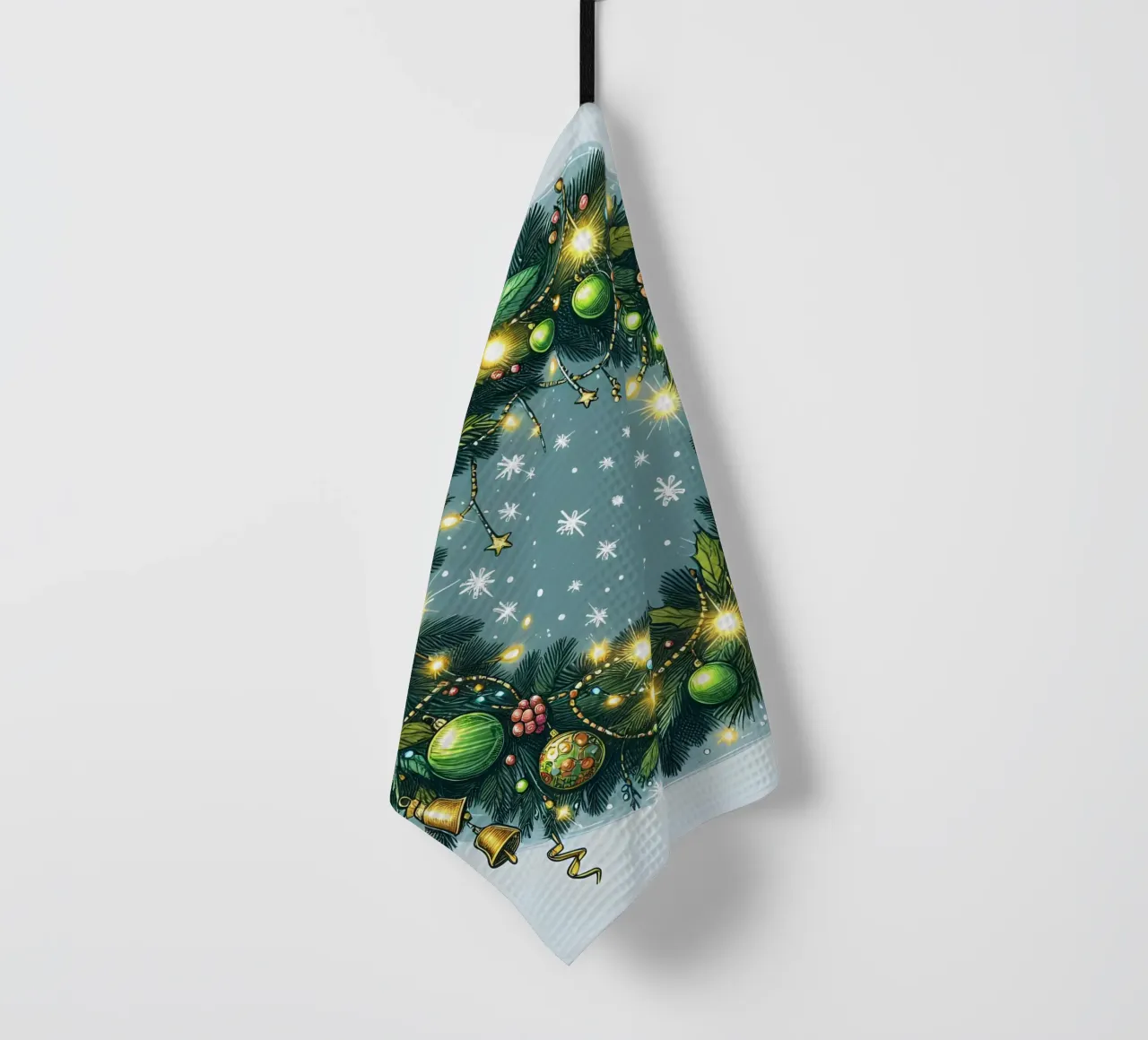 COURONNE DE NOËL torchon de ARTOMATIC