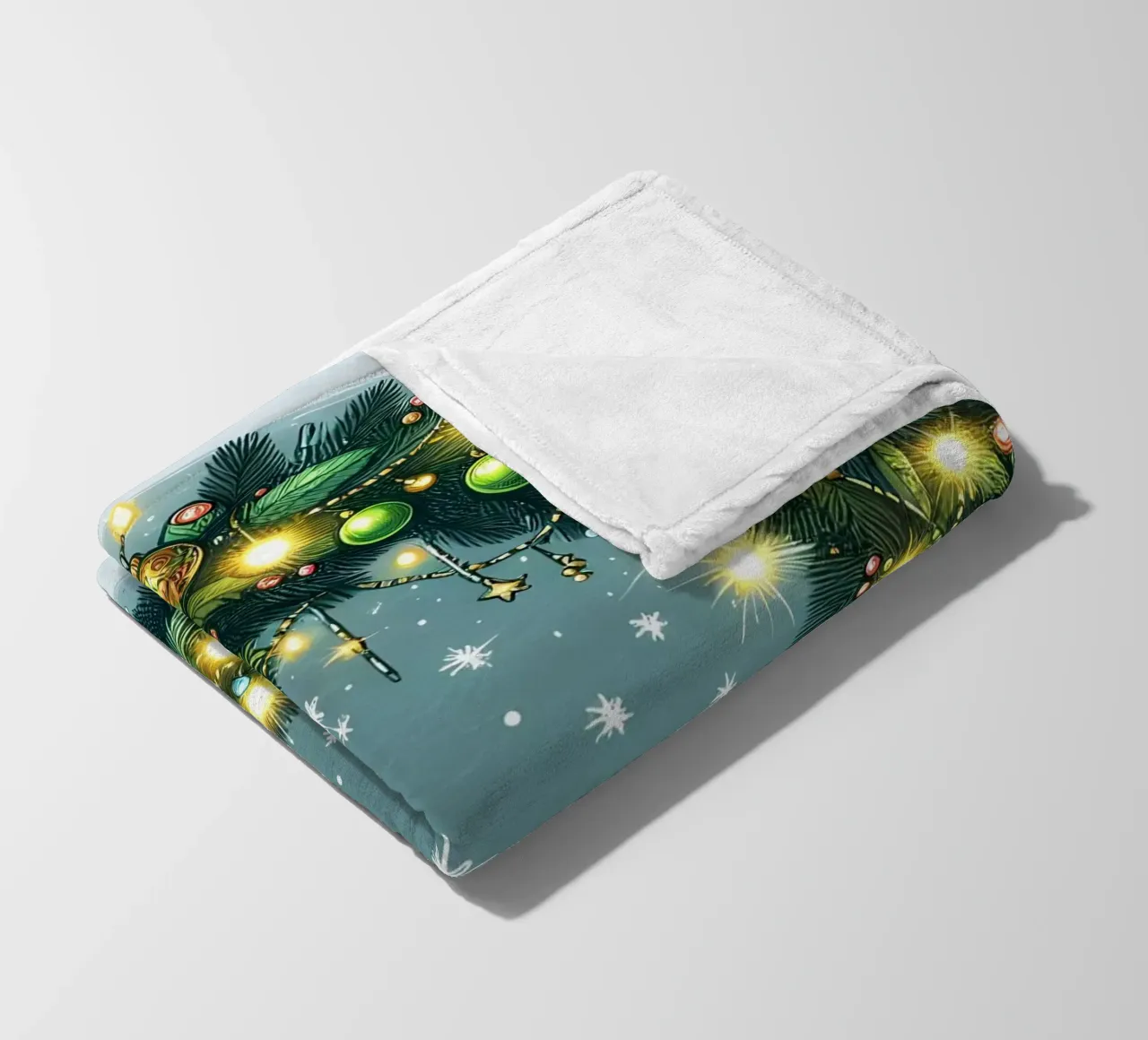 CHRISTMAS WREATH fleece blanket by ARTOMATIC
