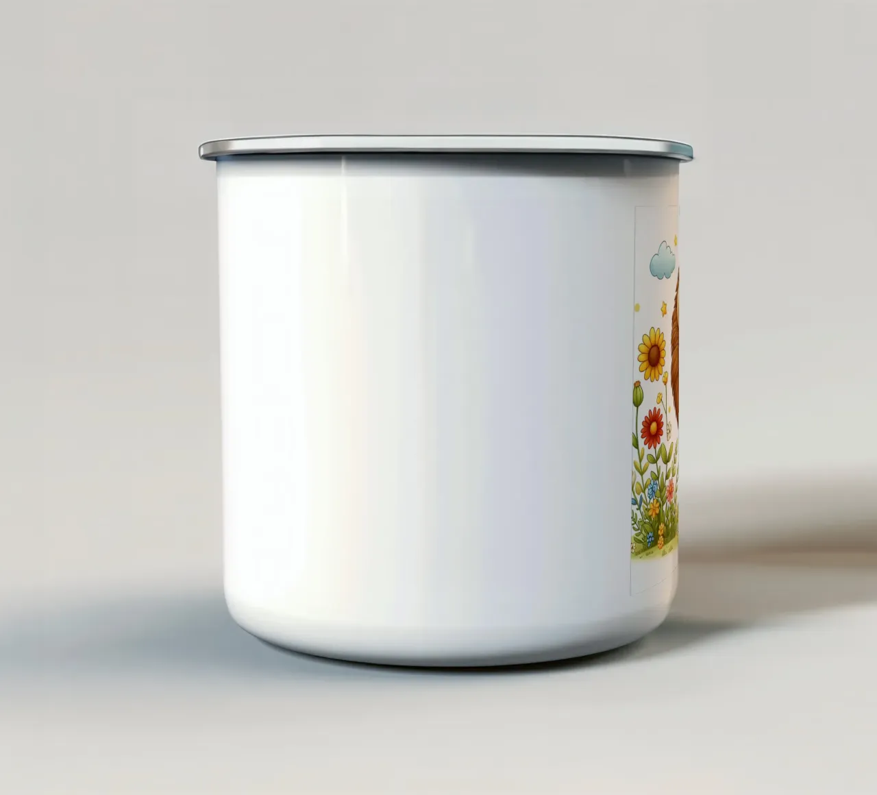 Leone tazza in smalto da hunde-katzen-tiere