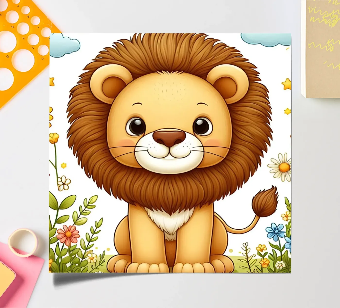 Lion sticker sheet by hunde-katzen-tiere